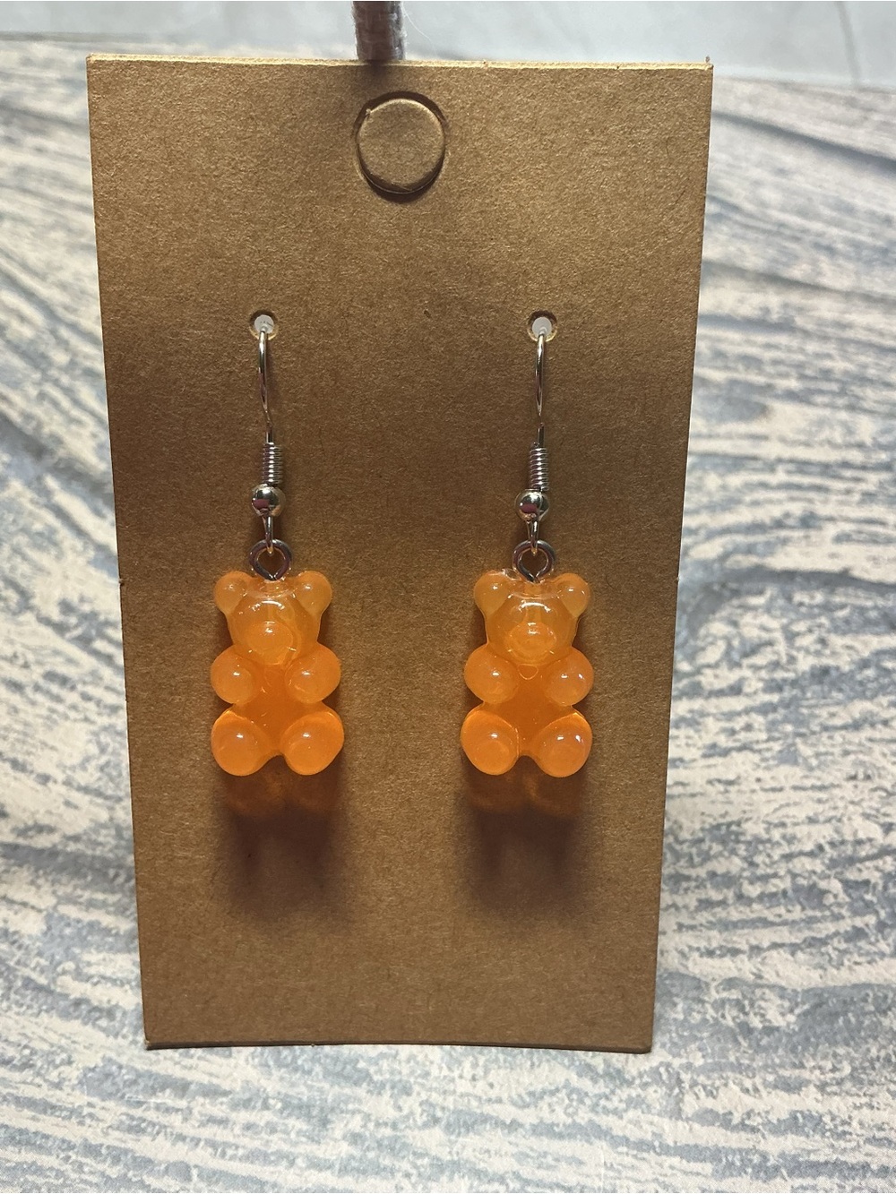 Orange Gummy Bear Earrings